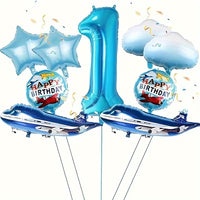 Baloane Decorative din Folie Model Avion pentru Zi de Nastere