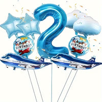 Baloane Decorative din Folie Model Avion pentru Zi de Nastere