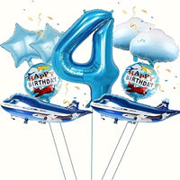 Baloane Decorative din Folie Model Avion pentru Zi de Nastere