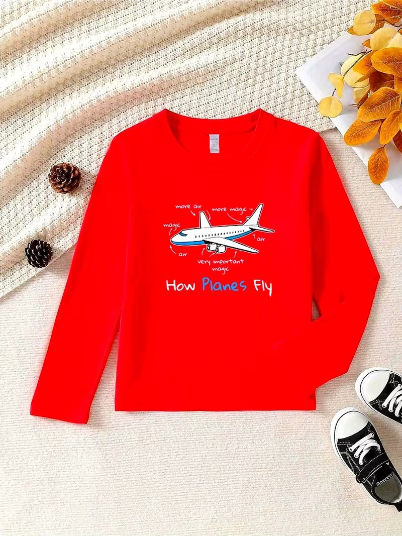 Bluza Fete Bumbac cu Design Aviatic How Planes Fly
