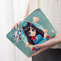 Borseta Cosmetice pentru Calatorii si Uz Zilnic, Design Modern, Fermuar Rezistent Aviation Cartoon