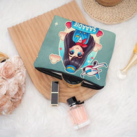 Borseta Cosmetice pentru Calatorii si Uz Zilnic, Design Modern, Fermuar Rezistent Aviation Cartoon