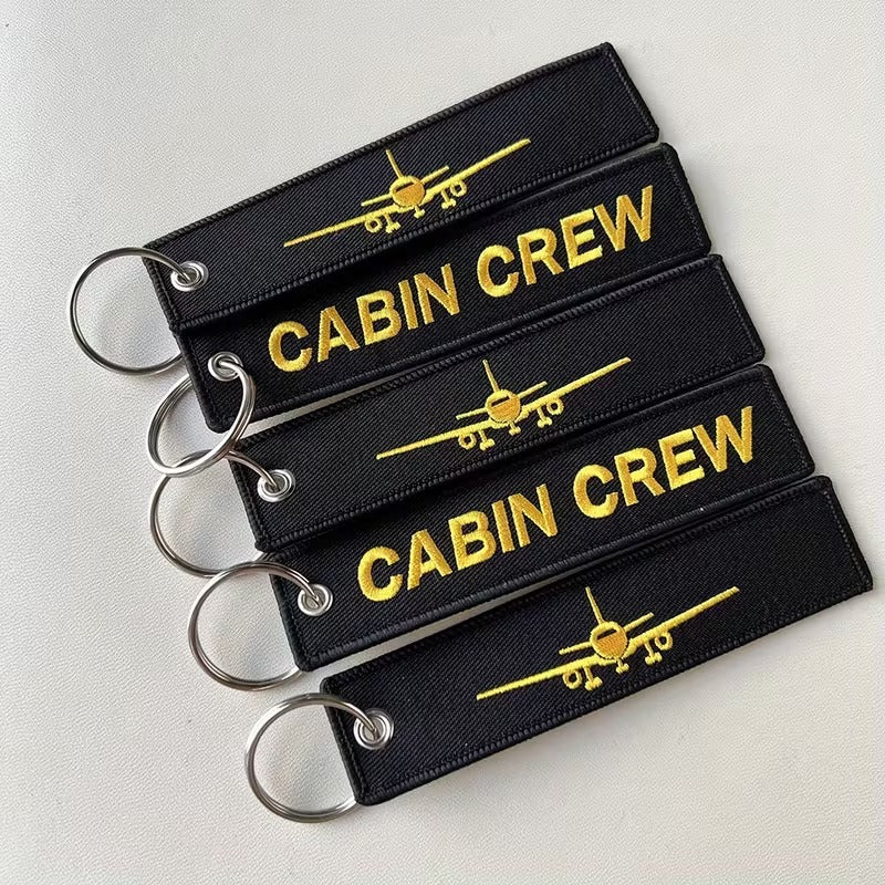Breloc Brodat Design Aviatie Cabin Crew