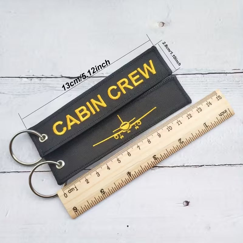 Breloc Brodat Design Aviatie Cabin Crew