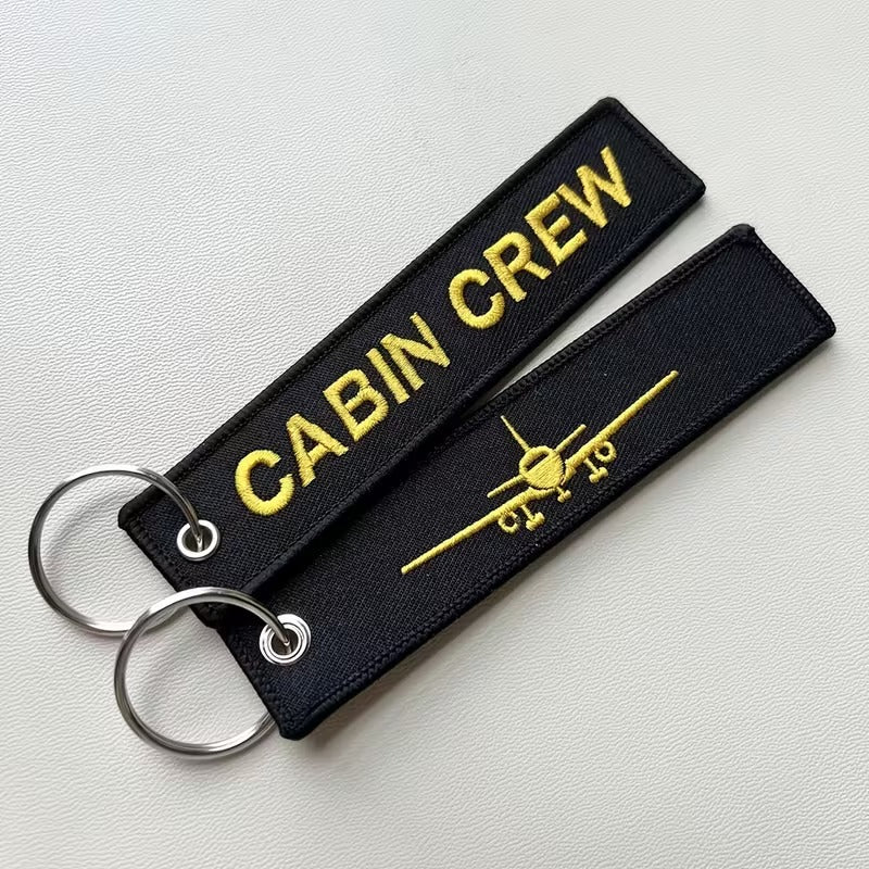 Breloc Brodat Design Aviatie Cabin Crew