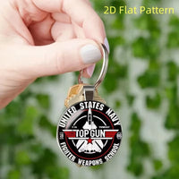 Breloc Metalic pentru Chei Design Aviatic Top Gun