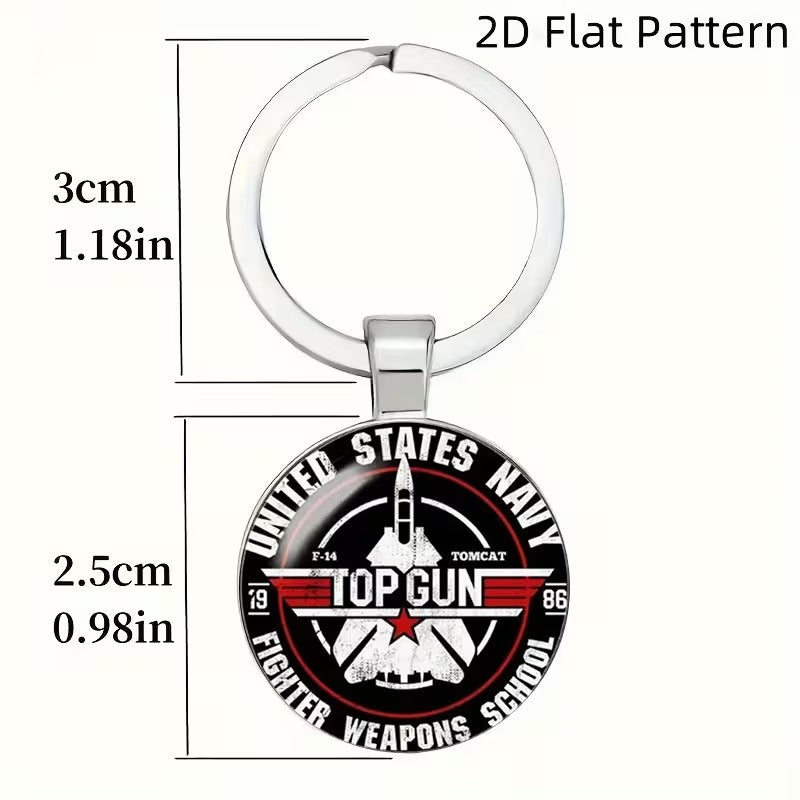 Breloc Metalic pentru Chei Design Aviatic Top Gun