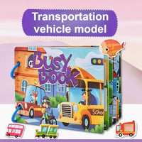 Carte pentru Copii Interactiva Busy Book cu Stickere si Activitati Educative