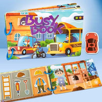 Carte pentru Copii Interactiva Busy Book cu Stickere si Activitati Educative