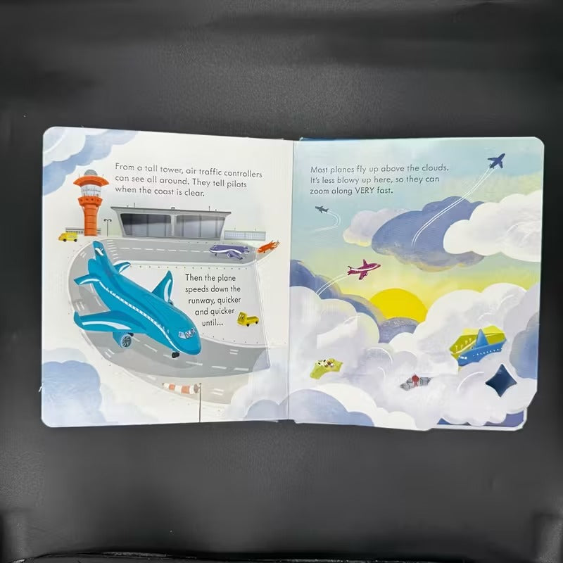 Carte pentru Copii Interactiva Pop-Up Tematica Aviatie
