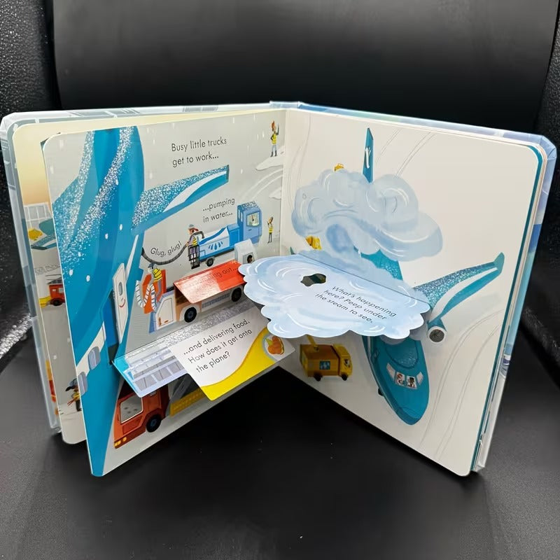 Carte pentru Copii Interactiva Pop-Up Tematica Aviatie