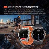 Ceas Smartwatch GPS Ecran Amoled, Navigatie si Urmarire Activitati, Curea din Plasa, Negru