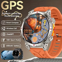Ceas Smartwatch GPS Ecran Amoled, Navigatie si Urmarire Activitati, Curea din Silicon, Portocaliu
