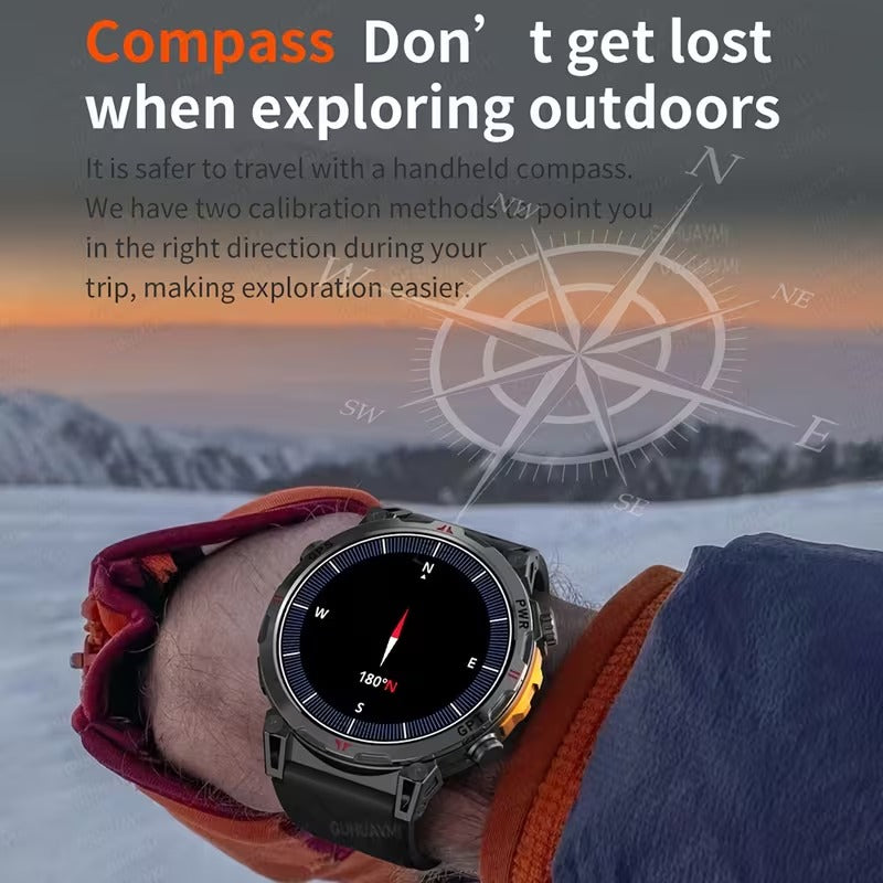 Ceas Smartwatch GPS Ecran Amoled, Navigatie si Urmarire Activitati, Curea din Otel, Negru
