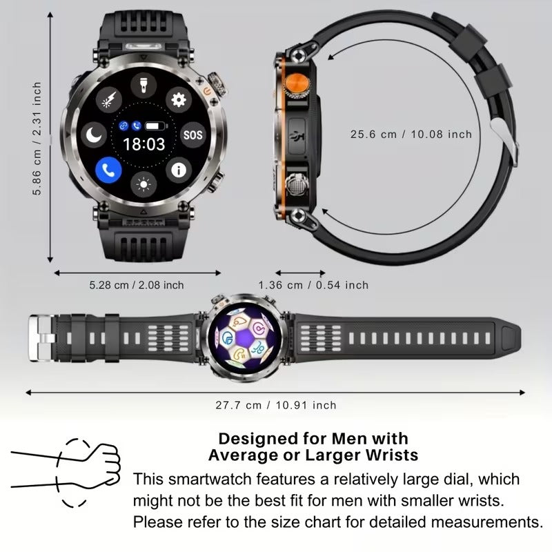 Ceas Barbatesc Smart Watch Effeokki pentru Sport si Activitati Zilnice