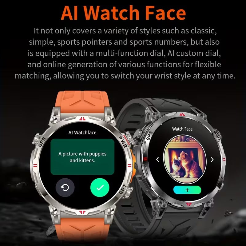 Ceas Smartwatch GPS Ecran Amoled, Navigatie si Urmarire Activitati, Curea din Otel, Argintiu