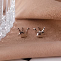 Cercei Origami Cocor Minimalisti din Cupru pentru Femei