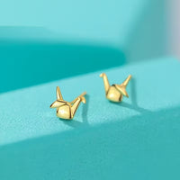 Cercei Origami Cocor Minimalisti din Cupru pentru Femei