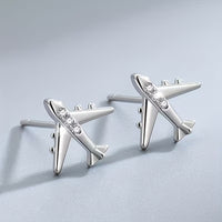 Cercei Eleganti in Forma de Avion cu Zirconiu