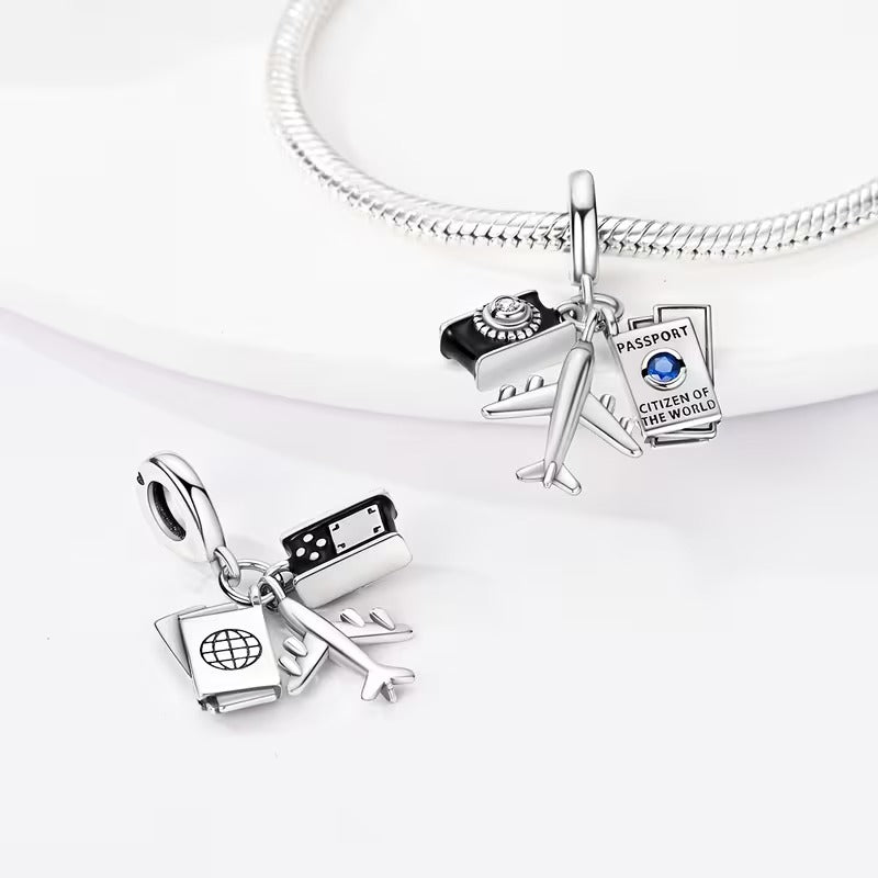 Charm Design Avion si Calatorii pentru Bratara sau Lant