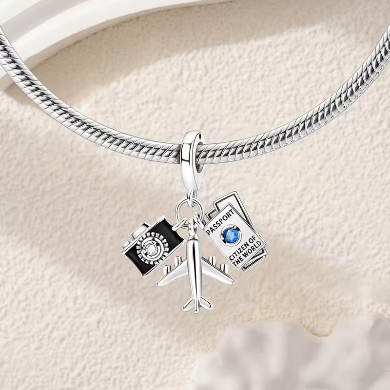 Charm Design Avion si Calatorii pentru Bratara sau Lant