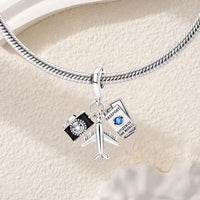 Charm Design Avion si Calatorii pentru Bratara sau Lant
