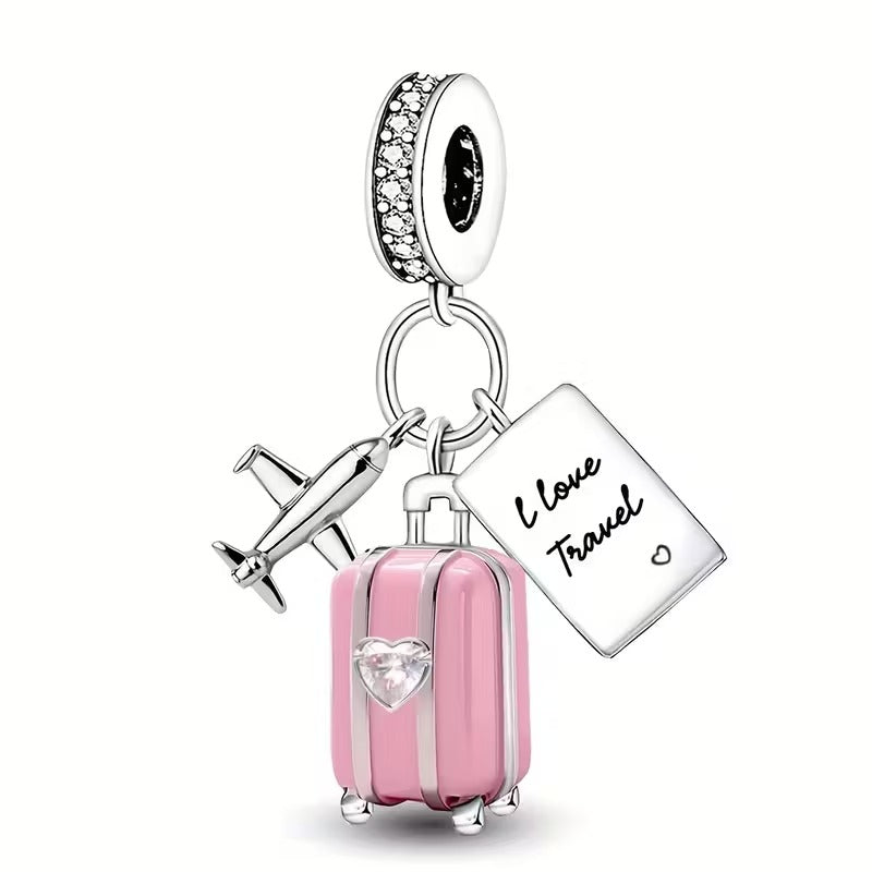 Charm pentru Bratari si Coliere I Love Travel