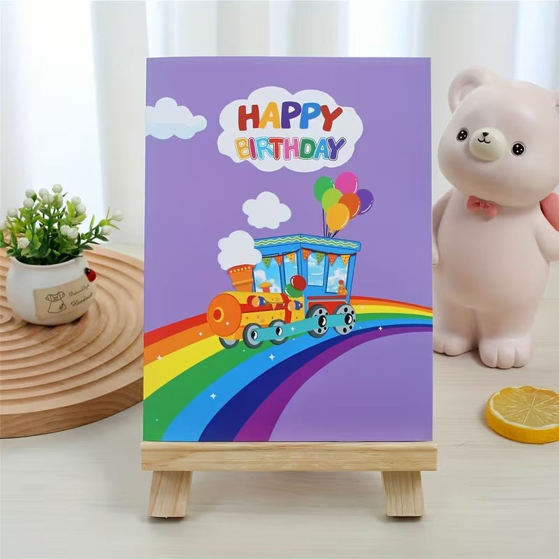 Felicitare Zi de Nastere pentru Copii 3D Pop-Up Train