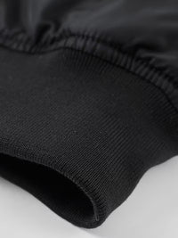 Geaca Bomber de Aviatie pentru Barbati cu Broderii, Negru