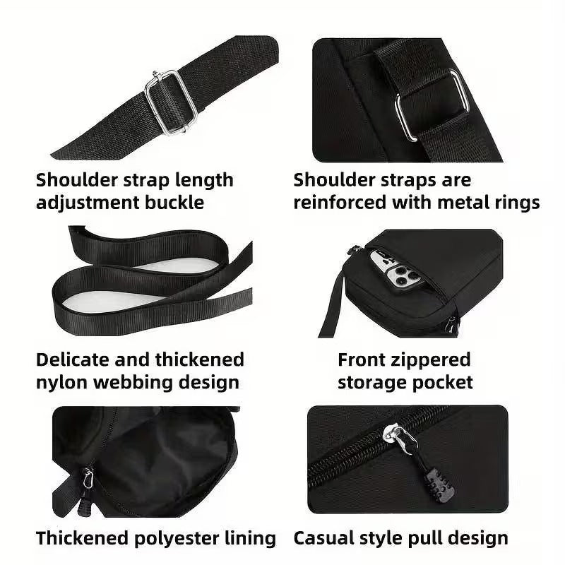 Geanta Barbati Crossbody pentru Travel si Utilizare Urbana, Compartimente Multiple, Bretea Ajustabila