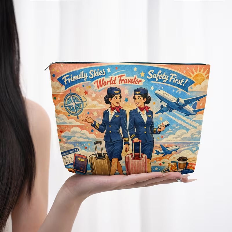 Geanta Cosmetice cu Fermoar pentru Calatorii World Traveler
