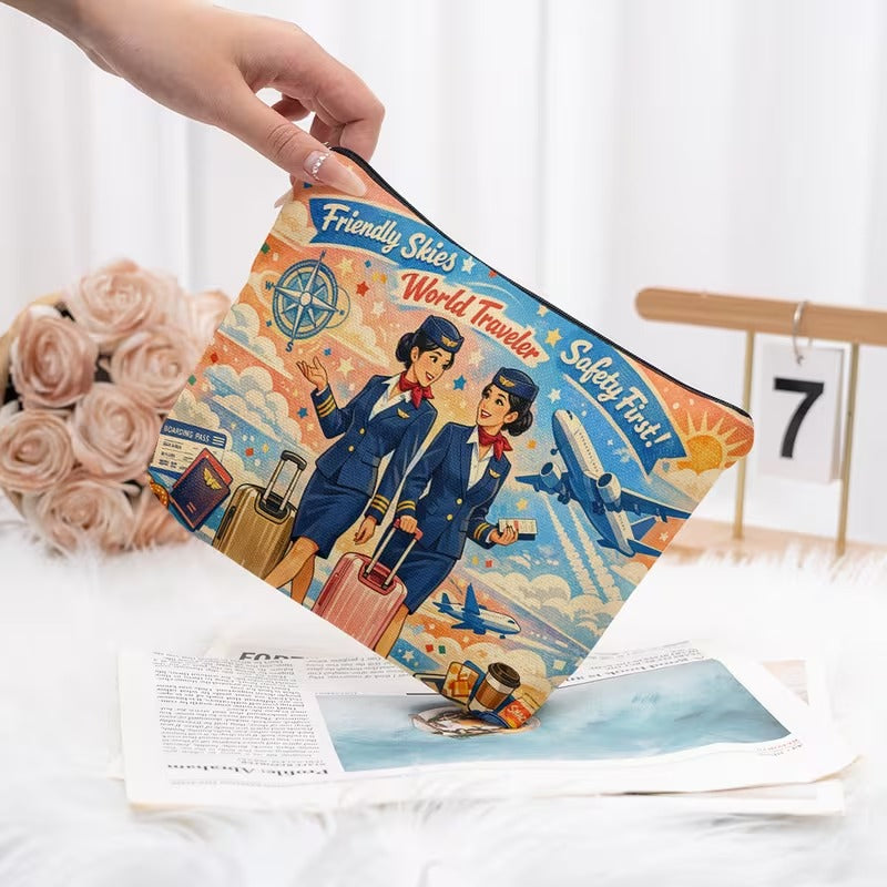Geanta Cosmetice cu Fermoar pentru Calatorii World Traveler