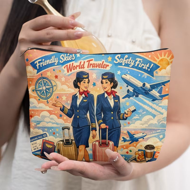 Geanta Cosmetice cu Fermoar pentru Calatorii World Traveler