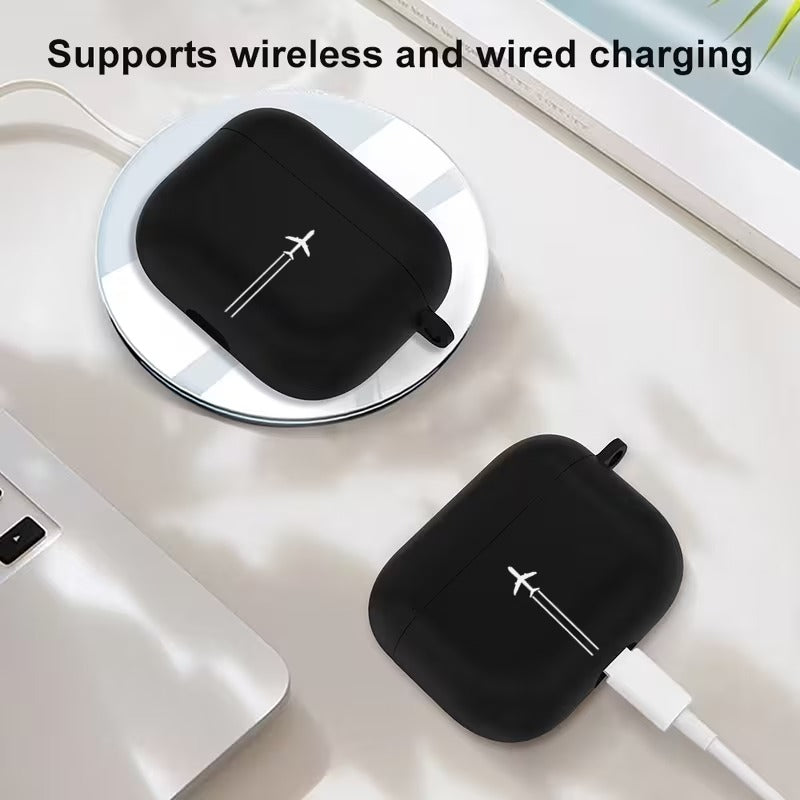 Husa Casti AirPods cu Design Zbor Avion si Aspect Elegant