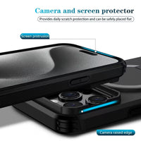 Husa Telefon pentru Iphone 17, Pro, Pro Max cu Protectie Camera Glisanta si Suport Incarcare Wireless, Negru