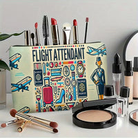 Organizator cu Fermoar Design Aviatie Flight Attendant