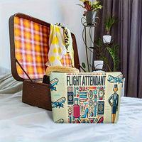 Organizator cu Fermoar Design Aviatie Flight Attendant