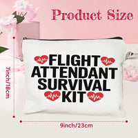 Portfard pentru Calatorii cu Tema Aviatie Flight Attendant Survival Kit, Alb