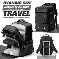 Rucsac de Cabina pentru Calatorii Multifunctional, Nailon, 40 x 30 x 20cm, Negru