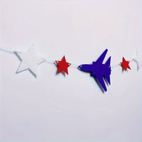 Set 2 Bannere Decorative cu Avion pentru Petrecere Tematica