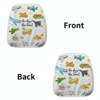 Set 2 Huse pentru Tetiera Auto Design Avion Retro Let's Fly Together