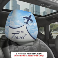 Set 2 Huse pentru Tetiere Auto Design Avion si Nori Time to Travel