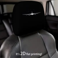 Set 2 Huse pentru Tetiere Auto cu Model Avion si Cer Instelat