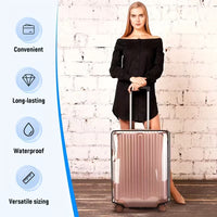 Set 3 Huse Transparente pentru Valiza, Dimensiuni Diferite