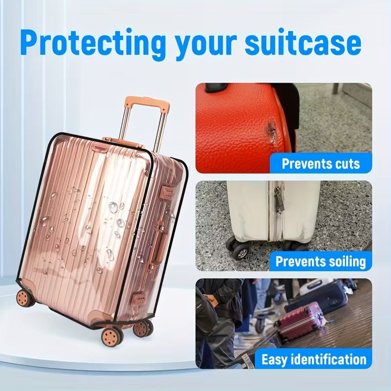Set 3 Huse Transparente pentru Valiza, Dimensiuni Diferite