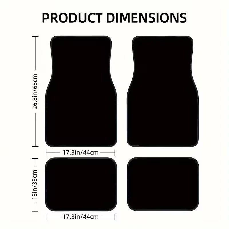 Set 4 Covorase Auto cu Design Aviatic Airplane Runway, Negru