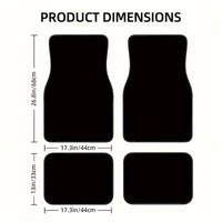Set 4 Covorase Auto cu Design Aviatic Airplane Runway, Negru