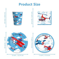 Set 50 buc Articole Masa pentru Petrecere Aniversara Tematica Aviatie