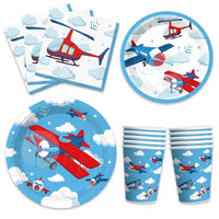 Set 50 buc Articole Masa pentru Petrecere Aniversara Tematica Aviatie