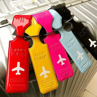 Set 5 Etichete Impermeabile pentru Bagaje Design Avion Happy Flight